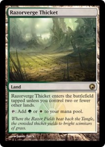 Razorverge Thicket really helps with mana-fixing early on.